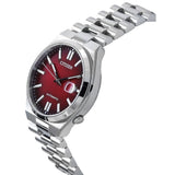 Citizen Tsuyosa Automatic Red Dial Silver Steel Strap Watch For Men - NJ0150-56W