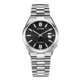 Citizen Tsuyosa Automatic Black Dial Silver Steel Strap Watch For Men - NJ0150-81E