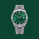 Citizen Tsuyosa Automatic Green Dial Silver Steel Strap Watch For Men - NJ0150-81X