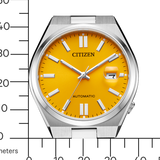 Citizen Tsuyosa Automatic Yellow Dial Silver Steel Strap Watch for Men - NJ0150-81Z