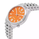 Citizen Tsuyosa Automatic Orange Dial Silver Steel Strap Watch For Men - NJ0151-88Z