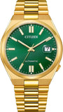 Citizen Tsuyosa Automatic Green Dial Gold Steel Strap Watch For Men - NJ0152-51X