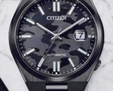 Citizen Tsuyosa Camouflage Black Dial Black Steel Strap Watch For Men - NJ0155-87E