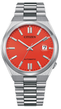 Citizen x Pantone Automatic Blazing Red Dial Silver Steel Strap Watch For Men - NJ0158-89W