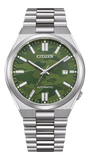 Citizen Tsuyosa Camouflage Green Dial Silver Steel Strap Watch For Men - NJ0159-86X