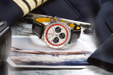 Breitling Navitimer B01 Chronograph 43 Boeing 747 White Dial Black Leather Strap Watch for Men - AB01383B1G1P1