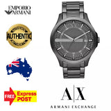 Armani Exchange Hampton Chronograph Grey Dial Grey Steel Strap Watch For Men - AX2135