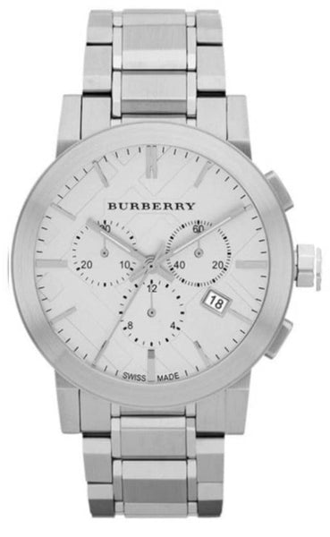 Burberry The City Chronograph Silver Dial Silver Steel Strap  display picture 1