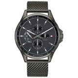 Tommy Hilfiger Shawn Chronograph Quartz Grey Dial Grey Mesh Bracelet Watch for Men - 1791613