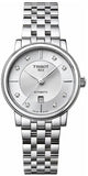 Tissot Carson Premium Automatic Lady Diamonds White Dial Silver Steel Strap Watch for Women - T122.207.11.036.00