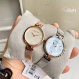 Calvin Klein Authentic Mother of Pearl Dial Silver Mesh Bracelet Watch for Women - K8G2312E