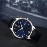 Tissot T Classic Tradition Jam Tangan Tali Kulit Hitam Dial Biru Untuk Pria - T063.610.16.047.00
