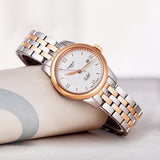 Jam Tangan Tissot T Classic Le Locle Automatic Silver Dial Two Tone Steel Strap untuk Wanita - T006.207.22.038.00