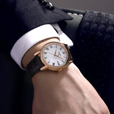Tissot T Classic Carson Jam Tangan Tali Kulit Coklat Dial Putih Untuk Pria - T085.410.36.013.00