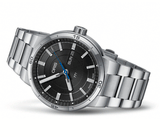 Oris TT1 Day Date Black Dial Silver Steel Strap Watch for Men - 0173577524154-0782408