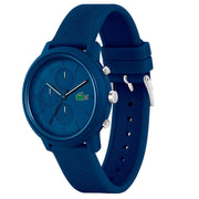 Lacoste 12.12 Chronograph Blue Dial Blue Silicone Strap Watch for Men - 2011244
