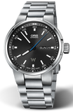 Oris Williams Day Date Black Dial Silver Steel Strap Watch for Men - 0173577404154-0782450S