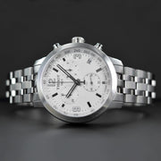 Tissot PRC 200 Chronograph White Dial Silver Steel Strap Watch For Men - T055.417.11.017.00