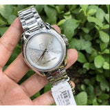 Michael Kors Bradshaw Quartz Silver Dial Silver Steel Strap Watch For Women - MK6554