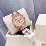 Michael Kors Ritz Chronograph Mother of Pearl White Dial Two Tone Steel Strap Watch For Women - MK6769