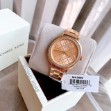 Michael Kors Nia Quartz Rose Gold Dial Rose Gold Steel Strap Watch For Women - MK3990