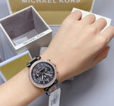 Michael Kors Parker Chronograph Grey Dial Two Tone Steel Strap Watch For Women - MK6440