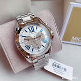 Michael Kors Bradshaw Quartz Silver Dial Silver Steel Strap Watch For Women - MK6320