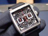 Tag Heuer Monaco Automatic Chronograph Grey Dial Black Nylon Strap Watch for Men - CBL2183.FT6236