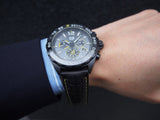 Tag Heuer Formula 1 Chronograph Senna Black Dial Black Leather Strap Watch for Men - CAZ101AJ.FC6487