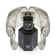 Philipp Plein Skeleton Spectre Black Dial Black Silicone Strap Watch for Men - PWRAA1023