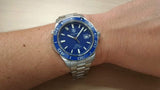 Tag Heuer Aquaracer Calibre 5 Automatic Blue Dial Silver Steel Strap Watch for Men - WAK2111.BA0830