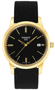 Tissot T Classic Dream Black Dial Black Leather Strap Watch for Men - T033.410.36.051.01