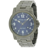 Michael Kors Paxton Analog Blue Dial Grey Steel Strap Watch For Men - MK8499