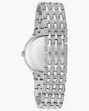 Bulova Crystal Collection Silver Dial Silver Steel Strap Watch for Women - 96L243