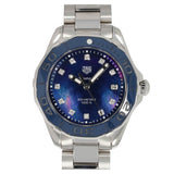 Tag Heuer Aquaracer Diamonds Blue Dial Silver Steel Strap Watch for Women - WAY131L.BA0748