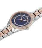 Michael Kors Lauryn Quartz Blue Dial Two Tone Steel Strap Watch For Women - MK3929