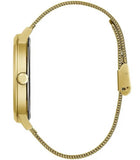 Guess Iconic Quartz Gold Dial Gold Mesh Bracelet Watch For Women - GW0527L2