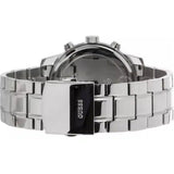 Guess Horizon Chronograph Quartz Black Dial Silver Steel Strap Watch For Men - W0379G1