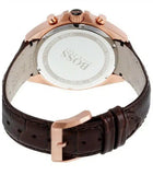 Hugo Boss Driver Chronograph Brown Dial Brown Leather Strap Watch For Men - HB1513093