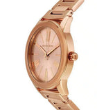 Michael Kors Hartman Rose Gold Dial Rose Gold Steel Strap Watch For Women - MK3491