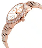 Michael Kors Camille Multifunction White Dial Rose Gold Steel Strap Watch For Women - MK6845