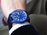 IWC Pilot’s Watch Automatic "Laureus Sport for Good" Edition Blue Dial Blue Nylon Strap Watch for Men - IW328101