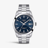 Jam Tangan Pria Tissot Gentlemen Powermatic 80 Silicium Blue Dial Silver Steel Strap - T127.407.11.041.00
