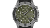 Hugo Boss Admiral Green Dial Black Silicon Rubber Strap Watch for Men - 1513967