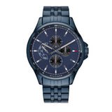 Tommy Hilfiger Shawn Quartz Blue Dial Blue Steel Strap Watch for Men - 1791618