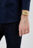 Guess Tailor Multifunction Gold Dial Gold Mesh Bracelet Watch for Men - GW0368G2