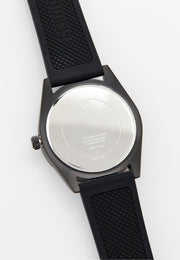 Guess Connoisseur Black Dial Black Silicone Strap Watch For Men - GW0335G1