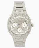 Guess Duchess Quartz Silver Dial Silver Steel Strap Watch For Women - GW0558L1