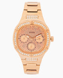 Guess Duchees Quartz Rose Gold Dial Rose Gold Steel Strap Watch For Women - GW0558L3