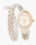 Just Cavalli Novara Silver Dial Two Tone Steel Strap Watch for Women - JC1L264M0075